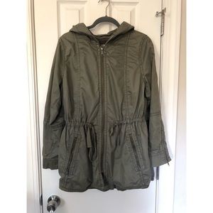 GAP Lined Army Green Utility Parka Jacket